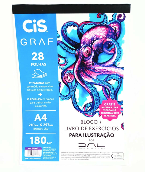 BLOCO A4 TÉCNICO 180GR - 28 FOLHAS - 20F-7955R - CIS