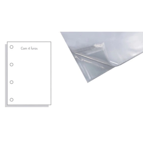 ENVELOPE PLÁSTICO OFÍCIO 4FUROS GROSSO 0,15MM - UNIDADE - ACP
