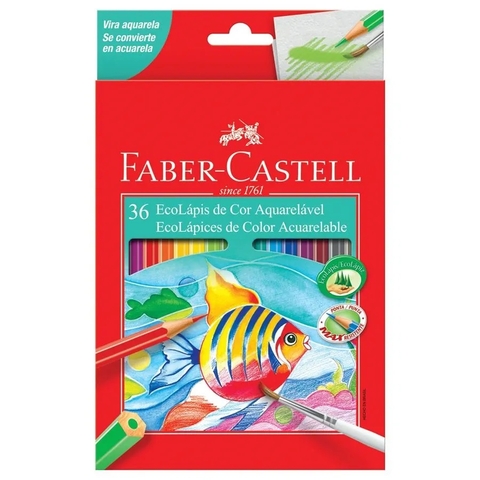 ECOLÁPIS DE COR AQUARELÁVEL 36 CORES - FABER-CASTELL