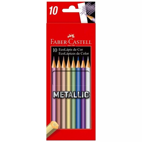 ECOLÁPIS COR METALLIC - 10 CORES - FABER-CASTELL