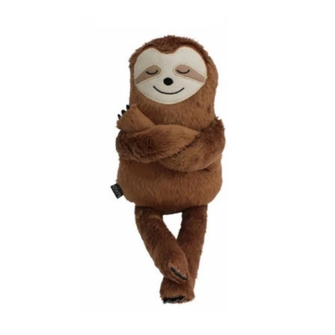 PELÚCIA ALMOFADA FORMATO PREGUIÇA MARROM CARAMELO - PEQUENO - 14CMX25CMX6CM - LOGO ARTESANIA