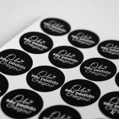 Adesivo Redondo Personalizado | Oba, Seu Pedido Chegou! | Etiqueta para Embalagem 5cm x 5cm