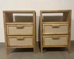 Mesa de luz Malibu dos cajones - comprar online