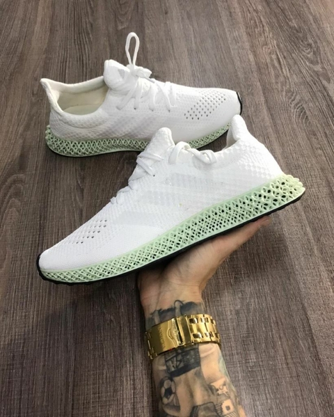 Tênis Adidas Futurecraft 4D. Branco/verde