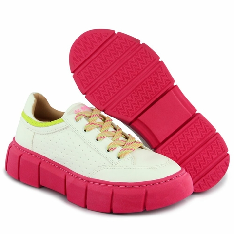 Tênis Feminino Original Fresh. Branco Pink