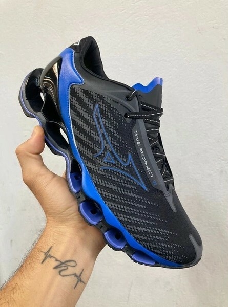 Tênis Mizuno Wave Prophecy 12. Preto/Azul