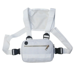 Colete Masculino Feminino Peitoral Conjunto de Cintura Streetwear Hip-Hop Moda Colete Tático Arnês Peitoral Bolsa - Meet Shop