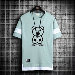 2022 novas camisetas masculinas moda coreana verão streetwear estampado camisetas masculinas casuais roupas harajuku manga curta tops camisetas masculinas - comprar online