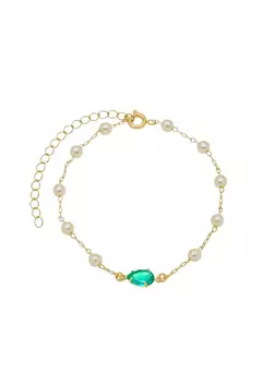 Pulseria turmalina e pérola