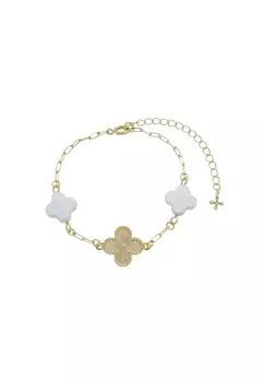 pulseira Trevo Branco Inspiração V. Cleef