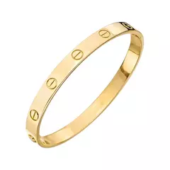 Bracelete Inspiração Cartier Alta Joalheria Liso Aço Diamante