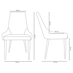 Conjunto Mesa Tokio 120x70cm + 4 Sillas Laos - Tienda Dakot