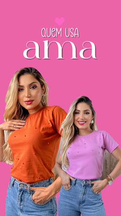 COMBO 2 T-SHIRTS COM PÉROLAS