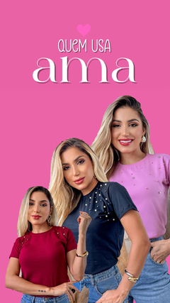 COMBO 3 T-SHIRTS COM PÉROLAS