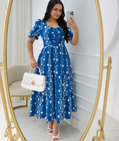 VESTIDO NATHALIA- COR AZUL ROYAL