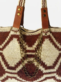 Cartera "María Ignacia" tejida en Punto Antiguo. Chaguar - comprar online
