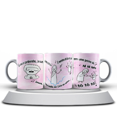 Caneca Eu Sou O Cordeirinho Fundo Rosa - comprar online