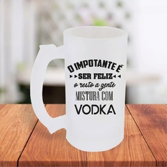 Caneca De Chopp 475ml Personalizada O Importante É Ser Feliz