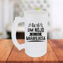 Caneca De Chopp 475ml Personalizada Eu to Um Nojo