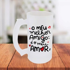 Caneca De Chopp 475ml Personalizada O Meu Melhor Amigo