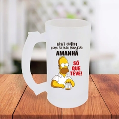 Caneca De Chopp 475ml Personalizada Bebi Ontem Como Se Não Houvesse Amanhã