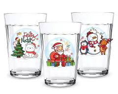 Kit 3 Copos Americanos 190ml Personalizado Natal Decorativo