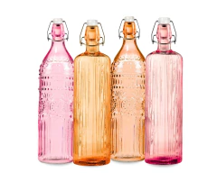 Kit 4 Garrafas De Vidro 1L Água Colorida - comprar online
