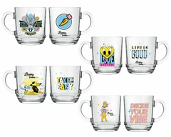 Caneca de Vidro 300ml Personagens Looney Tunes Oficial