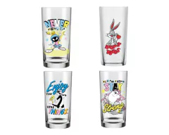 Copo Long Drink Vidro Looney Tunes 300ml