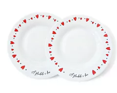 Kit 2 Pratos Sobremesa Love Estampado