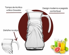 Jarra De Vidro C/Tampa 1.8 Litros - comprar online
