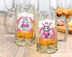Imagem do Jogo 2 Canecas Chopp/Cerveja Vidro Frases Meme Academia