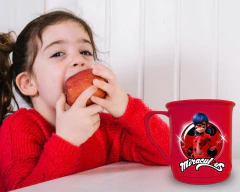 2 Canecas Plásticas Personalizadas Infantil Miraculous 350ml BPA FREE - Oro Comércio