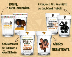 2 Copos Americanos Personalizados Consciência Negra 190ml - comprar online
