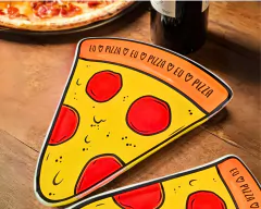 Conjunto com 6 Pratos Vidro Formato de Pizza - comprar online