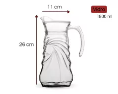 Jarra De Vidro C/Tampa 1.8 Litros na internet