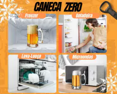 Kit 6 Canecas Chopp 360ml Zero Grau Vidro - Oro Comércio