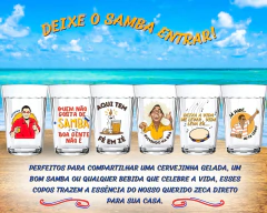 2 Copos Americanos 190ml Vidro Personalizado Zeca Pagodinho Não Desbota - comprar online