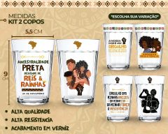 2 Copos Americanos Personalizados Consciência Negra 190ml na internet