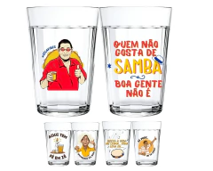 2 Copos Americanos 190ml Vidro Personalizado Zeca Pagodinho Não Desbota - loja online