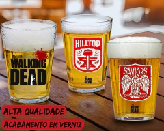 Kit 6 Copos Vidro Temático The Walking Dead 190ml Série Zumbi - loja online