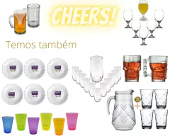 Imagem do Conjunto com 4 Copos de Coco de Plástico 300ml