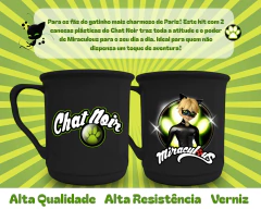 Imagem do 2 Canecas Plásticas Personalizadas Infantil Miraculous 350ml BPA FREE