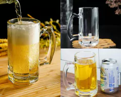 Kit 6 Canecas Chopp 360ml Zero Grau Vidro - comprar online