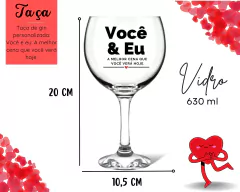 1 Taça Gin 630ml Dia Dos Namorados Vidro Personalizada na internet