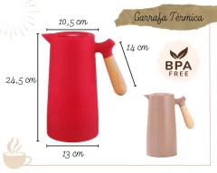 Garrafa Térmica Potty 1L Com Bulbo de Vidro 3 Cores - comprar online