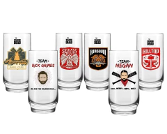 6 Copos Altos Temáticos The Walking Dead 300ml Colecionável