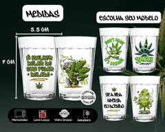Kit 2 Copos Americano 190ml Personalizado Cannabis Weed na internet