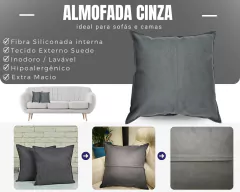 Kit 2 Almofada Suede Liso 45x45 Decorativa - loja online