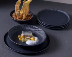 Aparelho de Jantar e Café 30 Peças Linha Preto Matte - comprar online